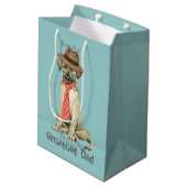 Irish Wolfhound Dad Medium Cadeauzakje (Achterkant Gekanteld)