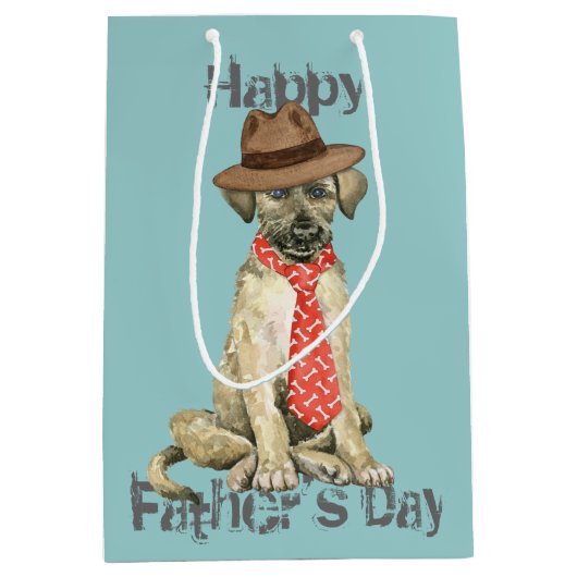 Irish Wolfhound Dad Medium Cadeauzakje (Voorkant)