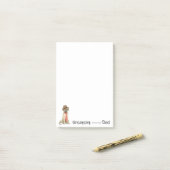 Irish Wolfhound Dad Post-it® Notes (Op bureau)