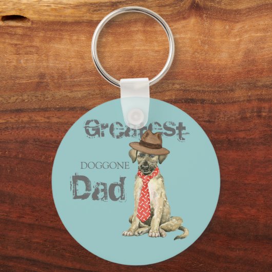 Irish Wolfhound Dad Sleutelhanger (Voorkant)