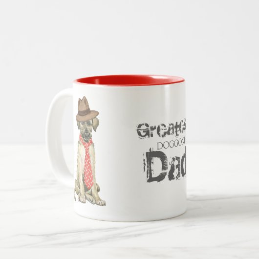 Irish Wolfhound Dad Tweekleurige Koffiemok (Voorkant links)