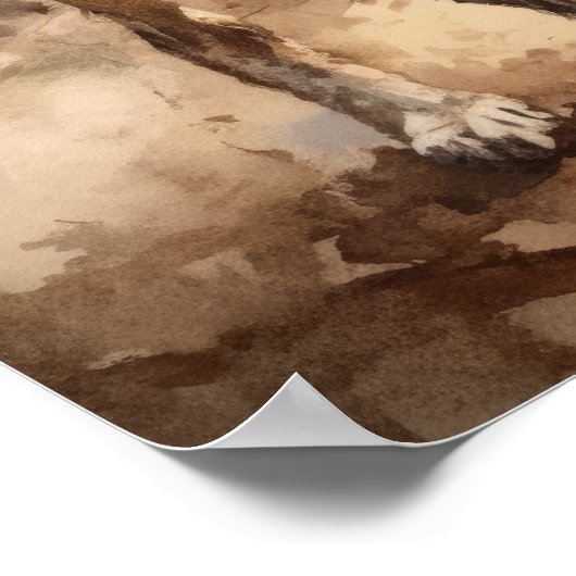 Irish Wolfhound Dog Art Print Poster (Hoek)