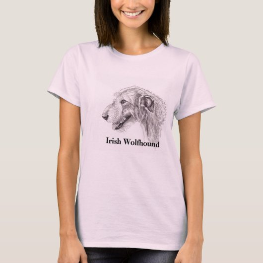 Irish Wolfhound Dog Art T-Shirt (Voorkant)