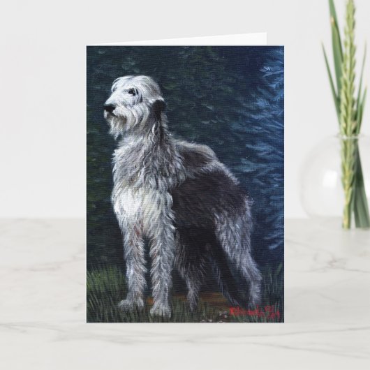 Irish Wolfhound Dog Blank Wenskaart Kaart (Voorkant)
