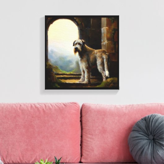 Irish Wolfhound Dog Canvas Afdruk (Insitu (Woonkamer))