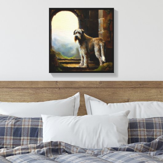 Irish Wolfhound Dog Canvas Afdruk (Insitu (Slaapkamer))