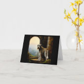 Irish Wolfhound Dog Kaart (Gele Bloem)