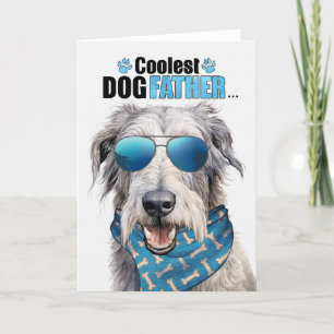Irish Wolfhound Dog Koolest Dad Vaderdag Feestdagen Kaart