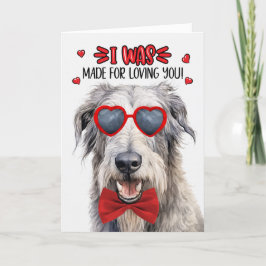 Irish Wolfhound Dog maakte van je Valentijn Feestdagen Kaart