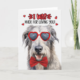Irish Wolfhound Dog maakte van je Valentijn Feestdagen Kaart