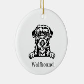 Irish Wolfhound dog ornament (Rechts)