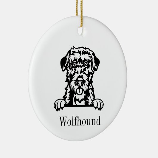 Irish Wolfhound dog ornament (Rechts)