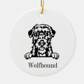 Irish Wolfhound dog ornament (Voorkant)