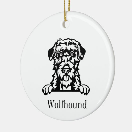 Irish Wolfhound dog ornament (Links)