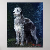 Irish Wolfhound Dog Portrait Poster (Voorkant)