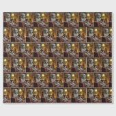 Irish Wolfhound Dog Reading a Book  Cadeaupapier (Vlak)