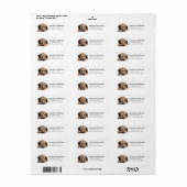Irish Wolfhound Dog Retour Adreslabels Etiket (Full Sheet)