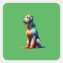 Irish Wolfhound Dog Vierkante Sticker