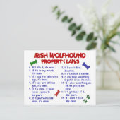 IRISH WOLFHOUND-eigendomswetten 2 Briefkaart (Staand voorkant)