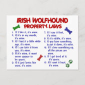 IRISH WOLFHOUND-eigendomswetten 2 Briefkaart (Voorkant)
