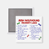 IRISH WOLFHOUND-eigendomswetten 2 Magneet (Voorkant / Achterkant)