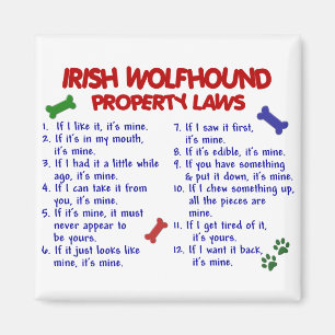 IRISH WOLFHOUND-eigendomswetten 2 Magneet