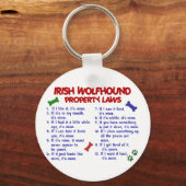IRISH WOLFHOUND-eigendomswetten 2 Sleutelhanger (Voorkant)