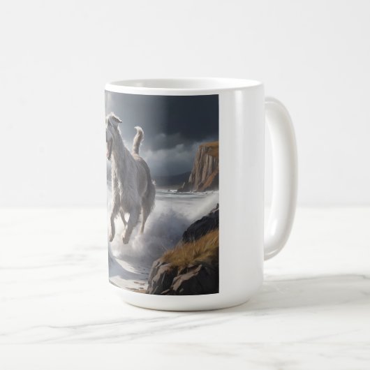 Irish Wolfhound Elegant Breed Coffee Mok (Voorkant rechts)