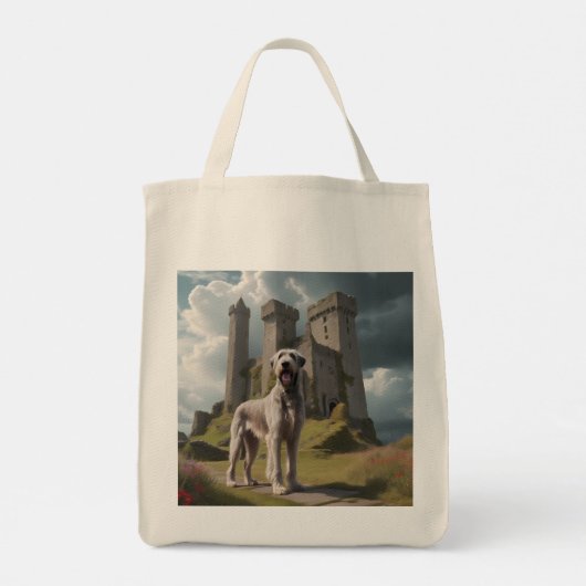 Irish Wolfhound Elegant Grocery Canvas tas (Achterkant)