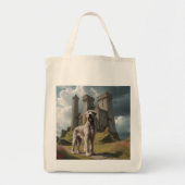 Irish Wolfhound Elegant Grocery Canvas tas (Voorkant)