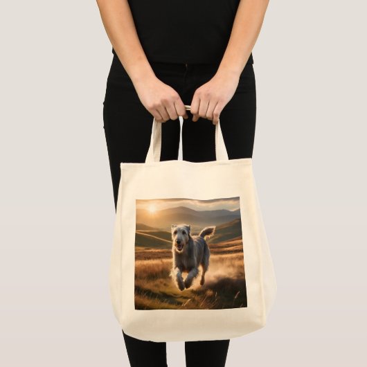 Irish Wolfhound Elegant Grocery Canvas tas (Voorkant (product))