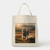 Irish Wolfhound Elegant Grocery Canvas tas (Achterkant)