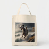 Irish Wolfhound Elegant Grocery Canvas tas (Voorkant)