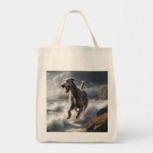 Irish Wolfhound Elegant Grocery Canvas tas