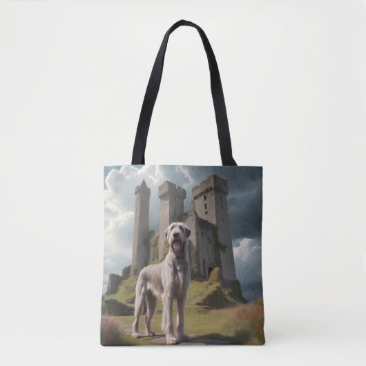 Irish Wolfhound Elegant Schouder Canvas tas (Voorkant)