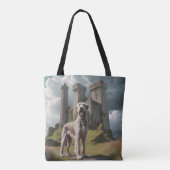 Irish Wolfhound Elegant Schouder Canvas tas (Achterkant)