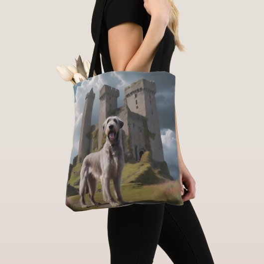 Irish Wolfhound Elegant Schouder Canvas tas (Dichtbij)