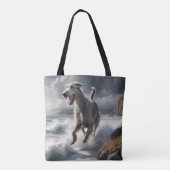 Irish Wolfhound Elegant Schouder Canvas tas (Achterkant)