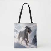 Irish Wolfhound Elegant Schouder Canvas tas (Voorkant)
