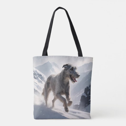 Irish Wolfhound Elegant Schouder Canvas tas (Achterkant)