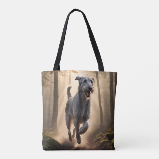 Irish Wolfhound Elegant Schouder Canvas tas (Achterkant)