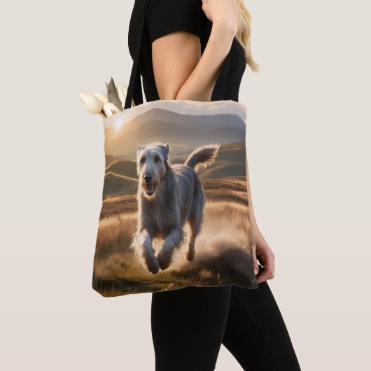 Irish Wolfhound Elegant Schouder Canvas tas (Dichtbij)