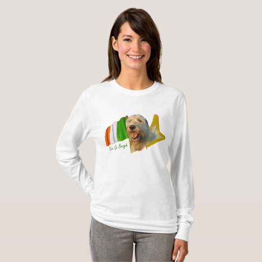Irish Wolfhound Erin Go Bragh T-shirt (Voorkant volledig)