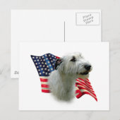Irish Wolfhound Flag Briefkaart (Voorkant / Achterkant)