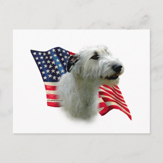 Irish Wolfhound Flag Briefkaart (Voorkant)