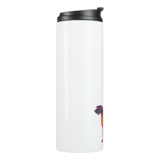 Irish Wolfhound Geometric Pattern Silhouette Multi Thermosbeker (Gedraaid links)