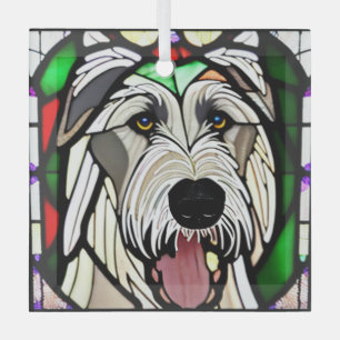 Irish Wolfhound "Glas in lood" Glas Ornament