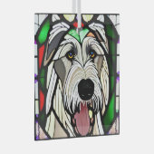 Irish Wolfhound "Glas in lood" Glas Ornament (Voorkant Rechts)