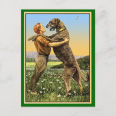"Irish Wolfhound Greeting" Briefkaart (Voorkant)