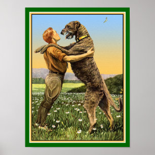 Irish Wolfhound Greeting Poster